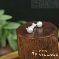 隨意旋轉-貝粉耳環-(小)