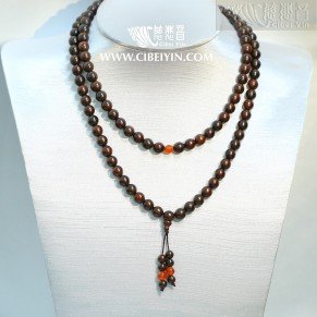 특급 금성 소엽자단 108 염주 - 8mm
