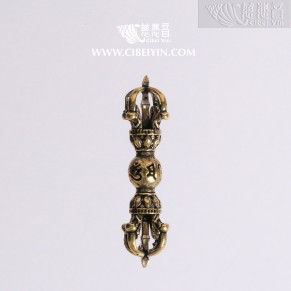 六字大明咒五股金剛杵（10x50mm）