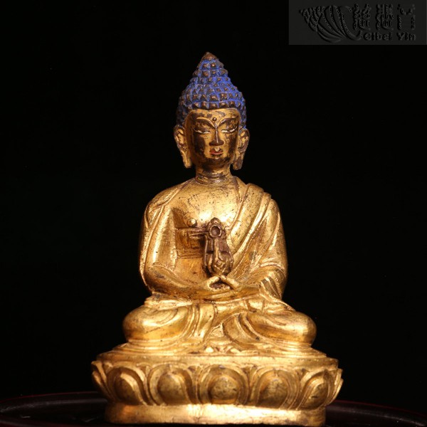 西藏銅鎏金長壽佛