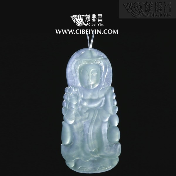 寶瓶觀音翡翠掛墜-2324
