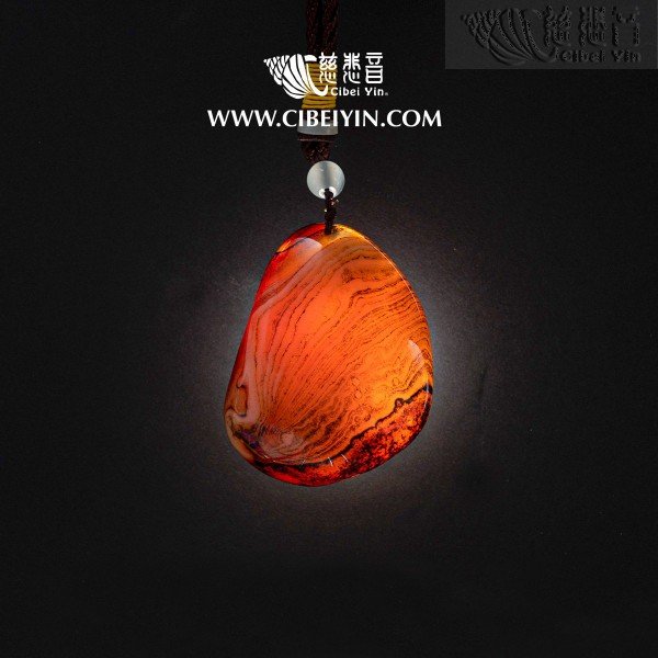 "千層金脈"瑪瑙手把件(大)-043