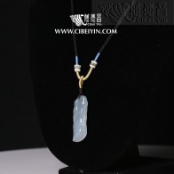 "竹節"翡翠項鍊-10