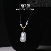 "竹節"翡翠項鍊-15