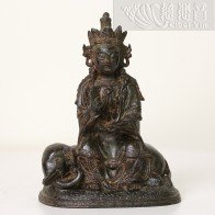 元代銅漆金騎象普賢菩薩