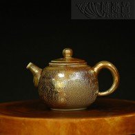 金菩提宗師款茶壺 台灣手工柴燒-43
