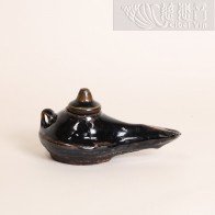 宋 千年黑釉陶製油燈-3