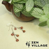 彩色碧璽925銀耳環