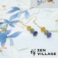 幸運的傳動軸-多色彩色藍寶石Gold Filled耳環
