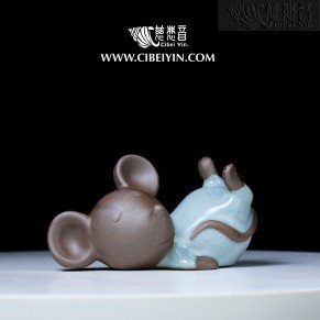 禪意茶寵-"美夢" 享福鼠（仰）- 藍色