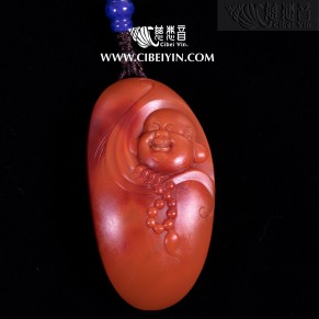 南紅彌勒佛掛墜