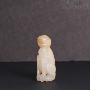 和闐玉籽料小擺件-哮天犬