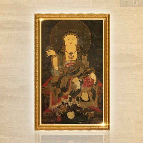 地藏王菩薩古唐卡（複製版）- 大