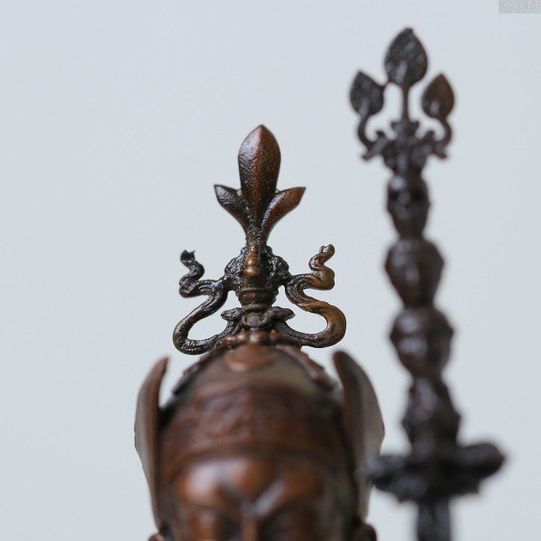 銅合金蓮花生大士像(10cm) 慈悲音
