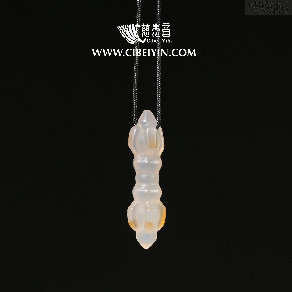 最旬トレンドパンツ 玛瑙金刚杵挂坠4cm 慈悲音 工芸品