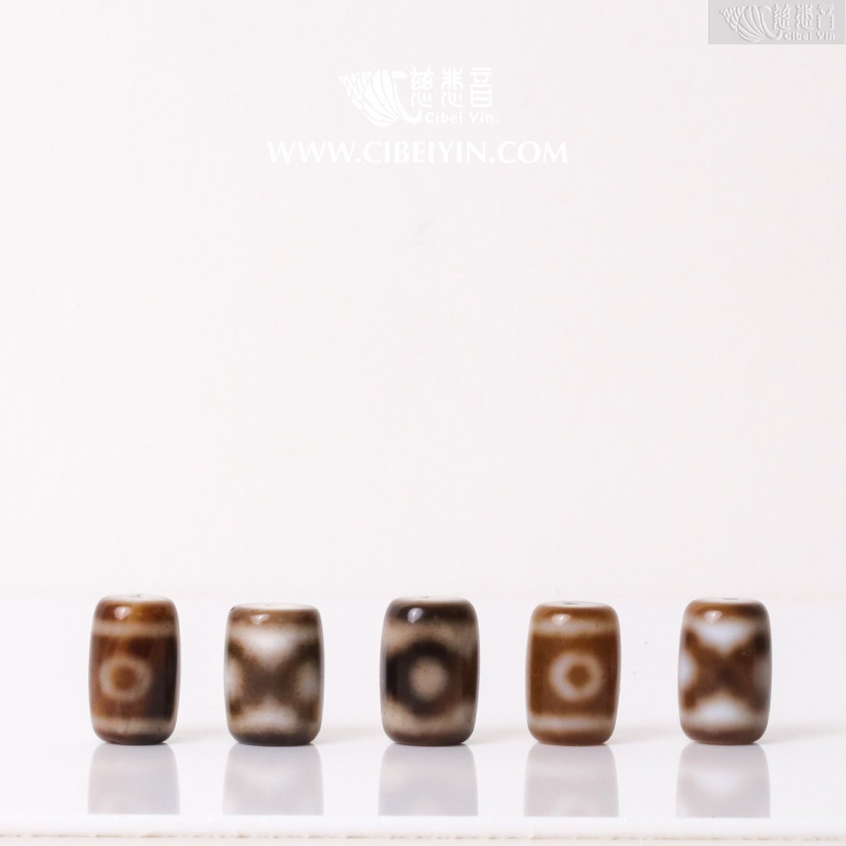 天珠（褐） -15mm-随机出货慈悲音