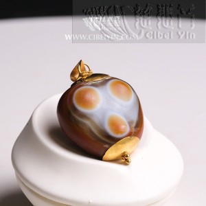 【天珠】古代 三眼天珠 Agate Bead 38mm - Bodhi Meditation College