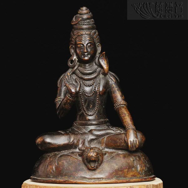 湿婆尊者铜坐像