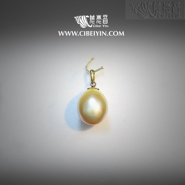 金色海水珍珠18K挂坠-33