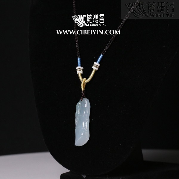 "竹节"翡翠项链-10
