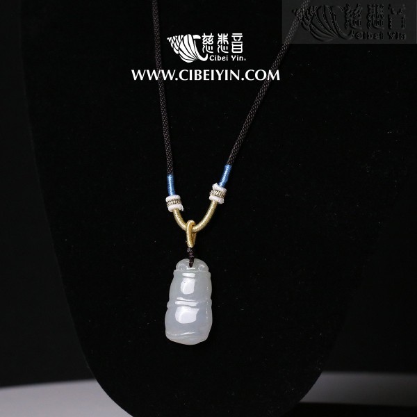 "竹节"翡翠项链-15