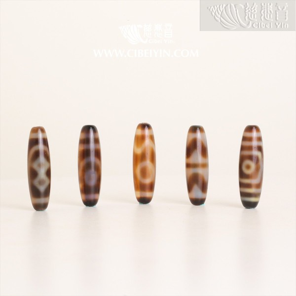 天珠（褐/黑）-37mm-随机出货