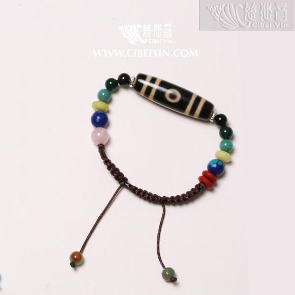 两眼天珠手串 -38mm- 随机出货