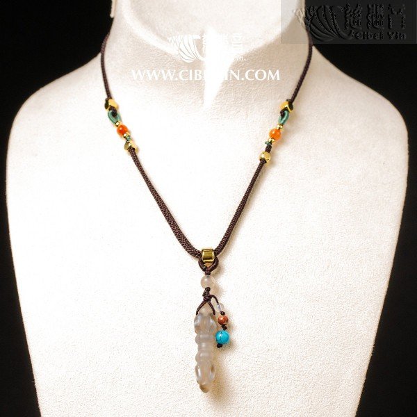 玛瑙金刚杵挂坠 4cm项链款-1