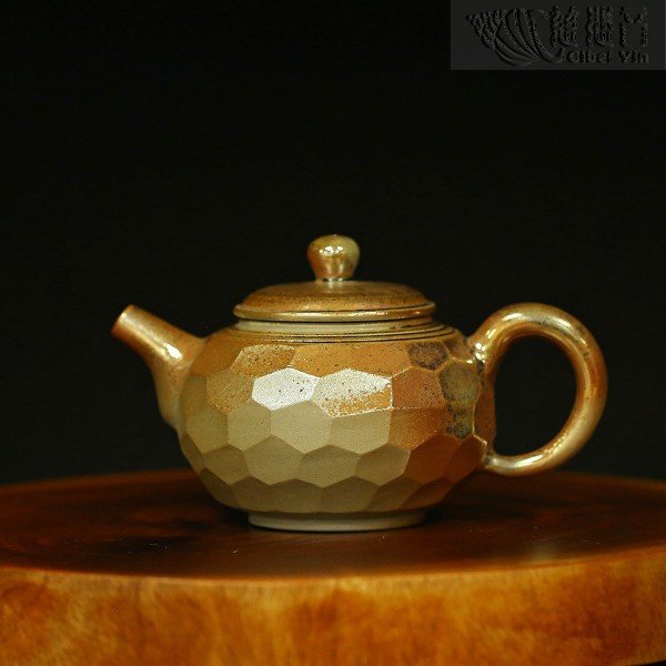 金菩提宗师款茶壶 台湾手工柴烧-24