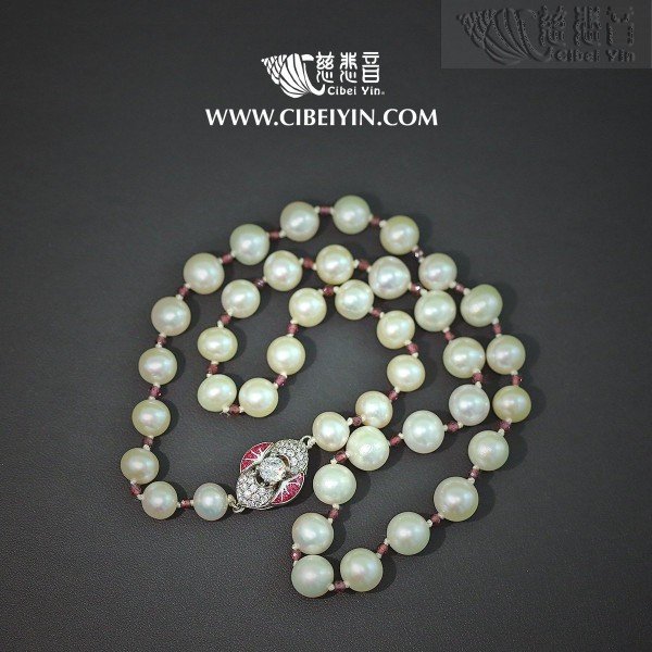 "心星相映"白色淡水珍珠项链