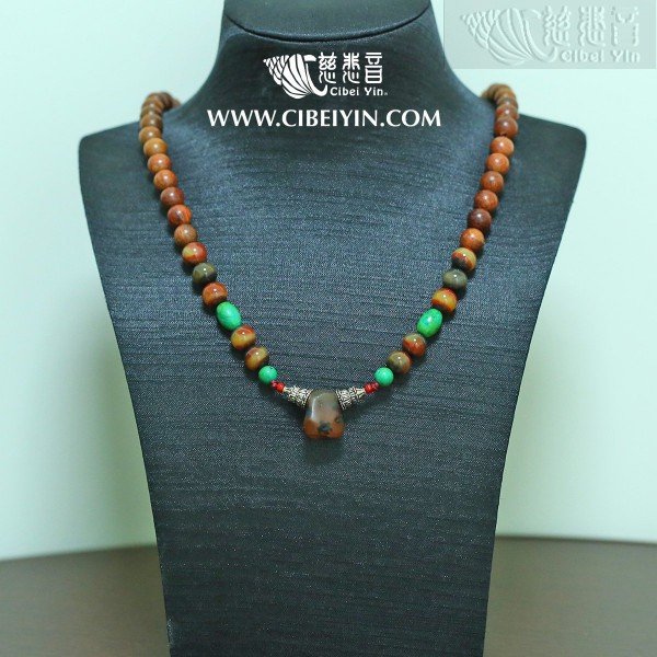 "斗志"老玛瑙项链 22-15