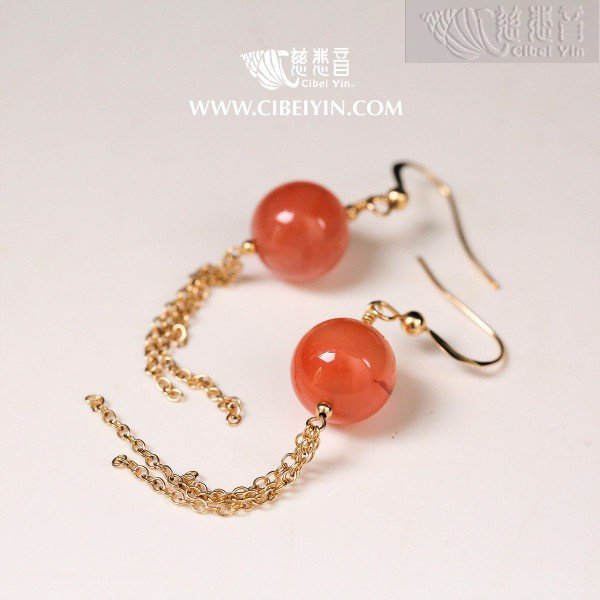 "翩翩起舞"南红玛瑙耳环