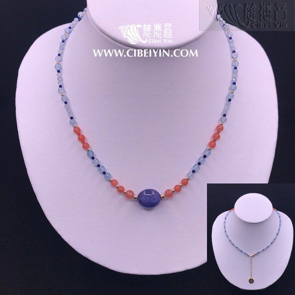 "橙光轻舞"蓝宝石项链