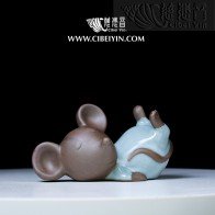 禅意茶宠-"美梦" 享福鼠（仰）- 蓝色