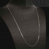 18K金白金可调节项链