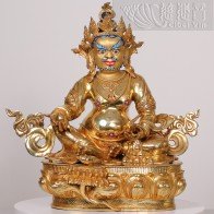 铜鎏金黃財神像 (H 45cm)