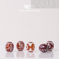 天珠（长珠/红）-15mm-随机出货