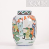 明五彩茶叶罐