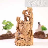 财源滚滚节节高升笔筒摆件