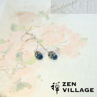 希望之光-瑞士蓝托帕石925银耳环