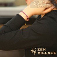红宝石彩色蓝宝石摩根石925银手链
