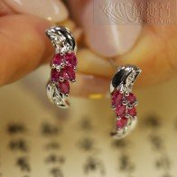 十全十美-红宝石耳环