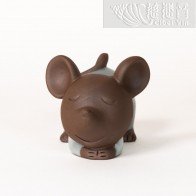 禅意茶宠-"怀念" 享福鼠（趴）- 蓝色