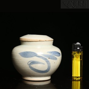 清代青花小茶罐