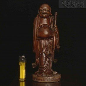 明代龙眼木弥勒佛像