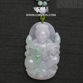 紫罗兰翡翠观音挂坠