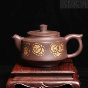 金钱紫砂壶