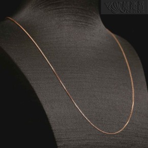 18K金玫瑰金可调节项链