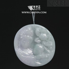 送子观音翡翠挂坠