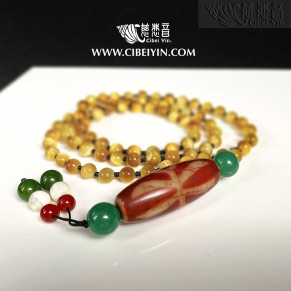 串珠项链~贵人天珠15x40mm